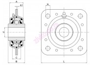 CSAPÁGY TÁRCSÁKHOZ ST740/GW211PPB15 FI-55 FKL