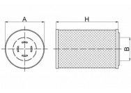 AIR FILTER P534885 DONALDSON (FINE)